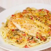Creamy Chicken and Bell Pepper Linguine