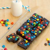 Healthier Dark M&M Fudge