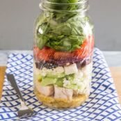Greek Salads in a Jar