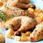 Chicken Brasied w/Apples and Cider