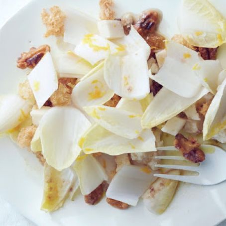 Endive Salad with Toasted Walnuts and Breadcrumbs