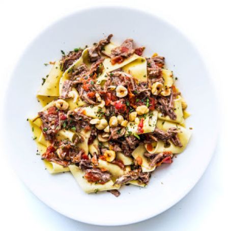 Pappardelle with Pork Sugo and Hazelnuts