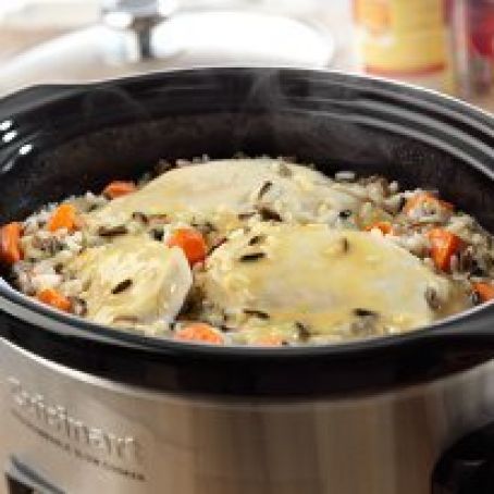 Slow Cooked Creamy Chicken & Wild Rice