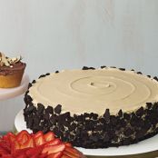 Chocolate Cake With Coffee Frosting and Crushed Cookies