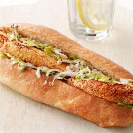 Fish Sandwiches With Jalapeno Slaw