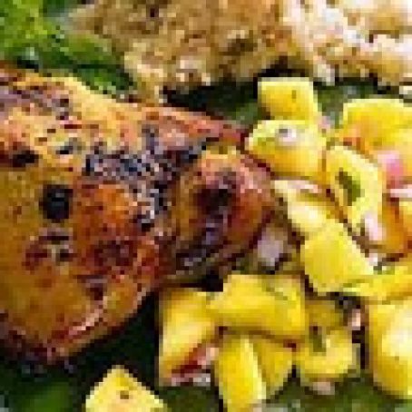 Curried Chicken with Mango Salad