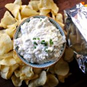 Cheesy Roasted Garlic Chip-Dip