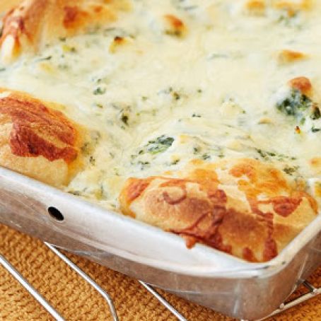 Spinach-Artichoke Dip and Pull-Apart Dippers