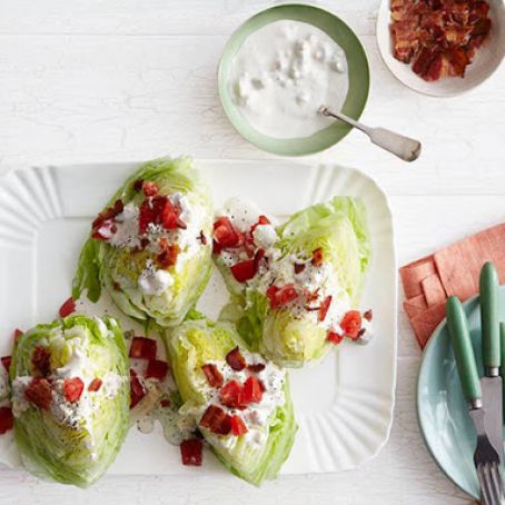 Lettuce Wedges With Blue Cheese Dressing