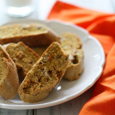 Pumpkin Hazelnut White Chocolate Biscotti