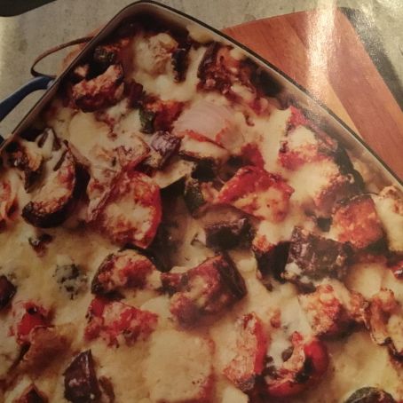 Ratatouille and Garlic Bread Casserole