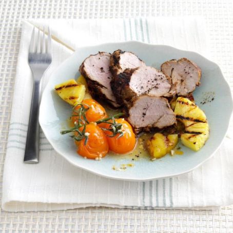 Grilled pork tenderloin with Pineapple