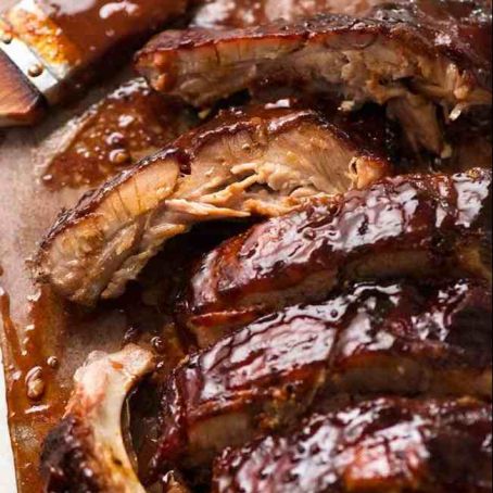Oven-Baked Ribs with Maple Barbecue Sauce