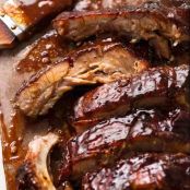 Oven-Baked Ribs with Maple Barbecue Sauce