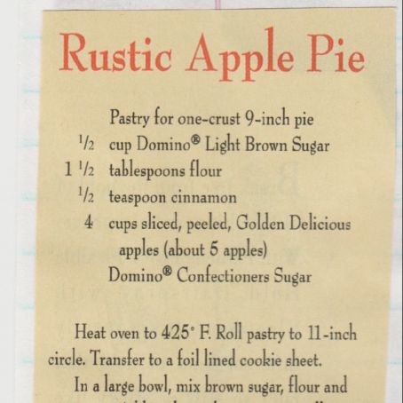Rustic Apple Pie