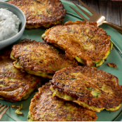 Crispy Baked Zucchini-Potato Pancakes
