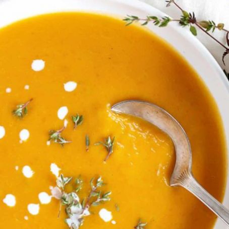 Roasted Butternut Squash Soup with Ginger