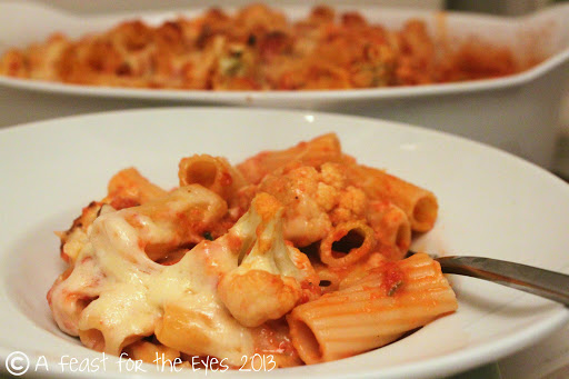 Baked Rigatoni with Roasted Cauliflower in a Spicy Pink Sauce Recipe - (4.5/5)_image