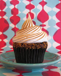 Chocolate Graham Cracker Cupcakes with Toasted Marshmallow Frosting Recipe - (4.6/5) image