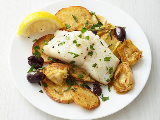 Roast Cod with Artichokes Recipe - (4.5/5) image