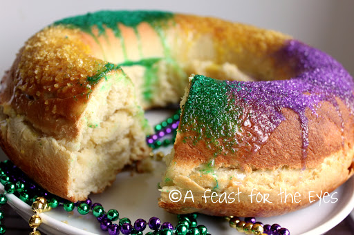 Mardis Gras King Cake With A Cream Cheese Filling Recipe 4 4 5