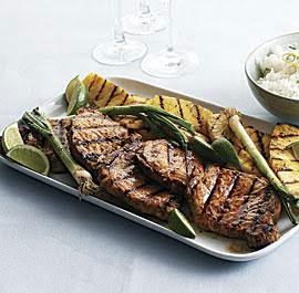 Ginger-Sesame Pork Chops with Grilled Pineapple Recipe_image
