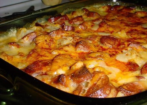 Cheesy Smoked Sausage & Potato Casserole Recipe Recipe - (4.2/5) image