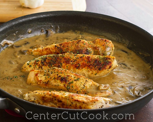 Chicken with Mushrooms in a Light Balsamic Cream Sauce Recipe - (4.3/5)_image