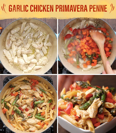Garlic Chicken Primavera Recipe - (4.5/5)