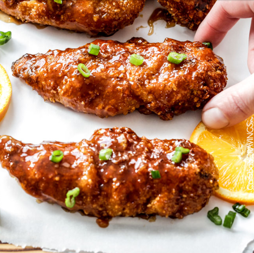 Sweet and Spicy Baked Orange Chicken Tenders Recipe - (4.5/5)_image