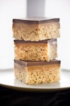 Chocolate, Caramel Peanut-Butter Rice Krispies Treats Recipe - (4.3/5)_image